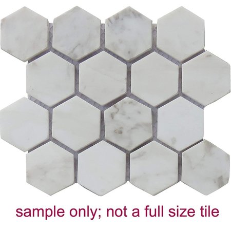 INTREND TILE 125 x 125 in Travertine Stone Hexagon Mosaic NS022B